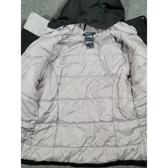 The North Face HyVent Coat Belted Insulated Jacket Girl's‎ Sz 10/12 Medium Black - Picture 11 of 15